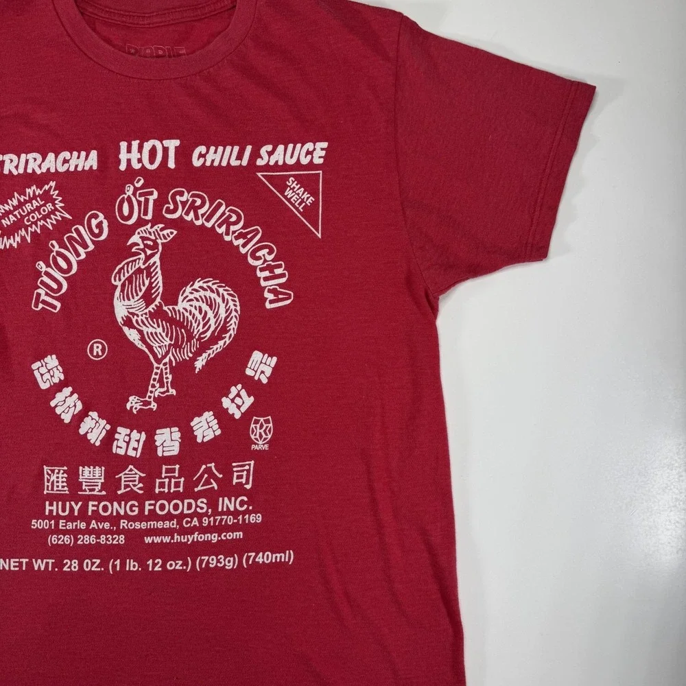 Ripple Junction Sriracha Hot Chili Sauce T-Shirt Adult Medium Red Huy Fong Foods